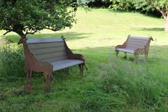Pair of Mid-20th Century Colchester Zoo Benches