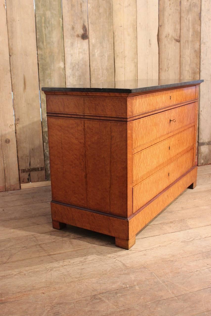Early 19th Century French Charles X Bird's-Eye Maple Commode 1