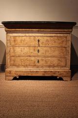 19th Century Bleached Burr Elm French Commode