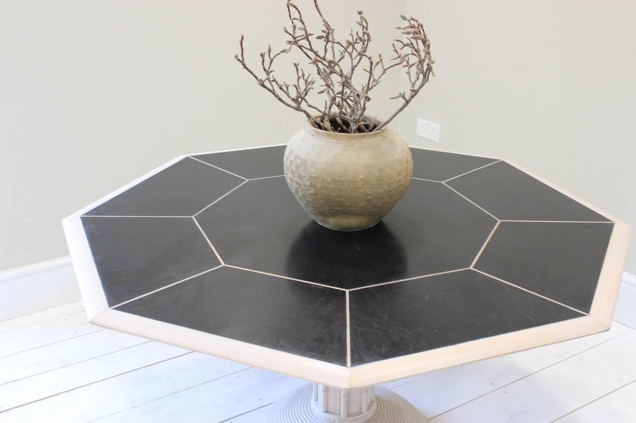 Modern Stylish 1970s Italian Hexagonal Centre or Dining Table 