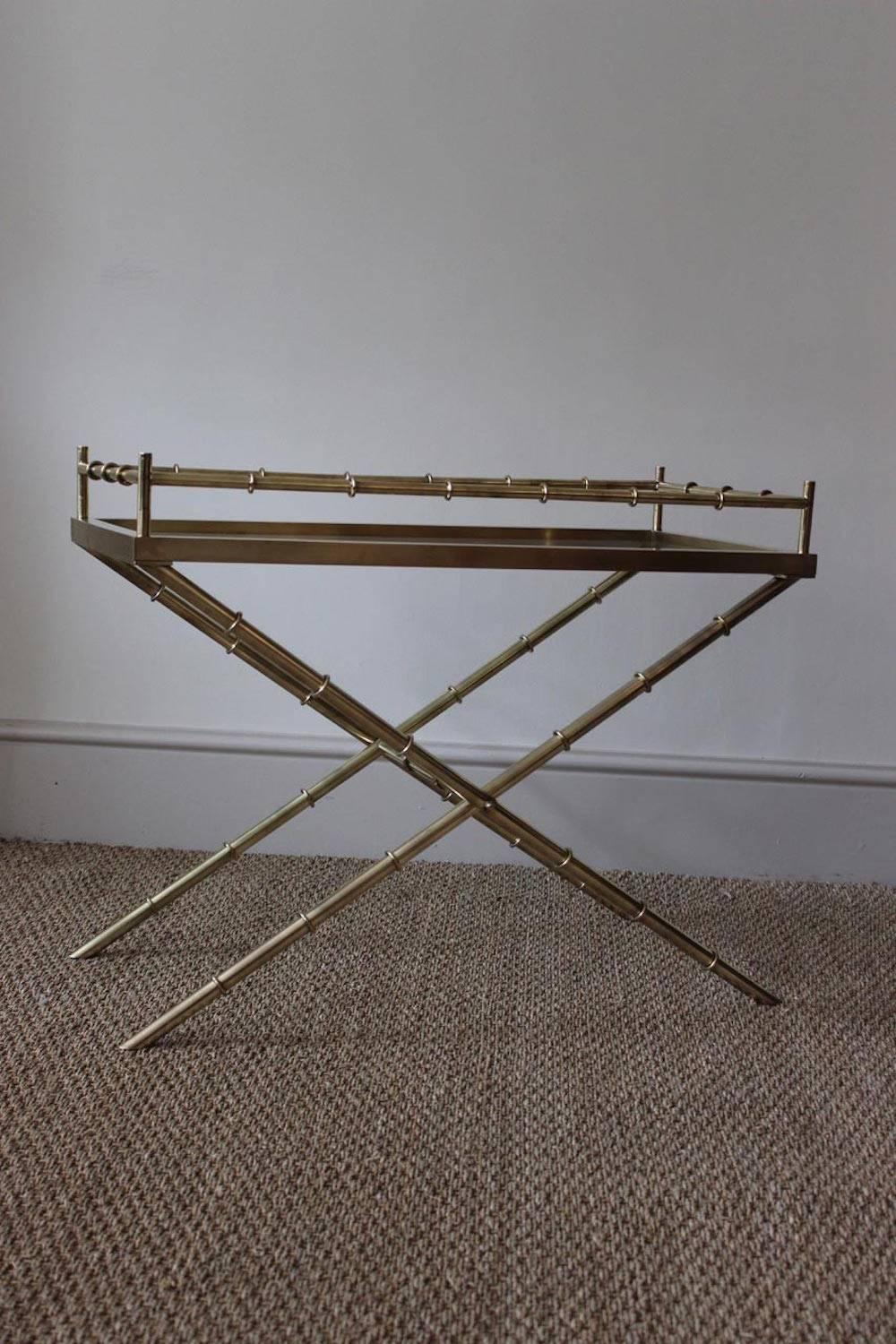 Late 20th Century French 1970s Brass Occasional Table