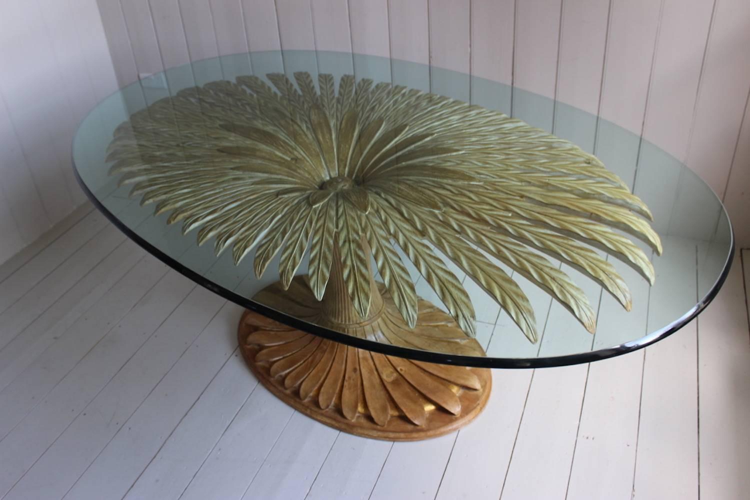 Late 20th Century 1970s Italian Carved and Gilded Pine Centre Table