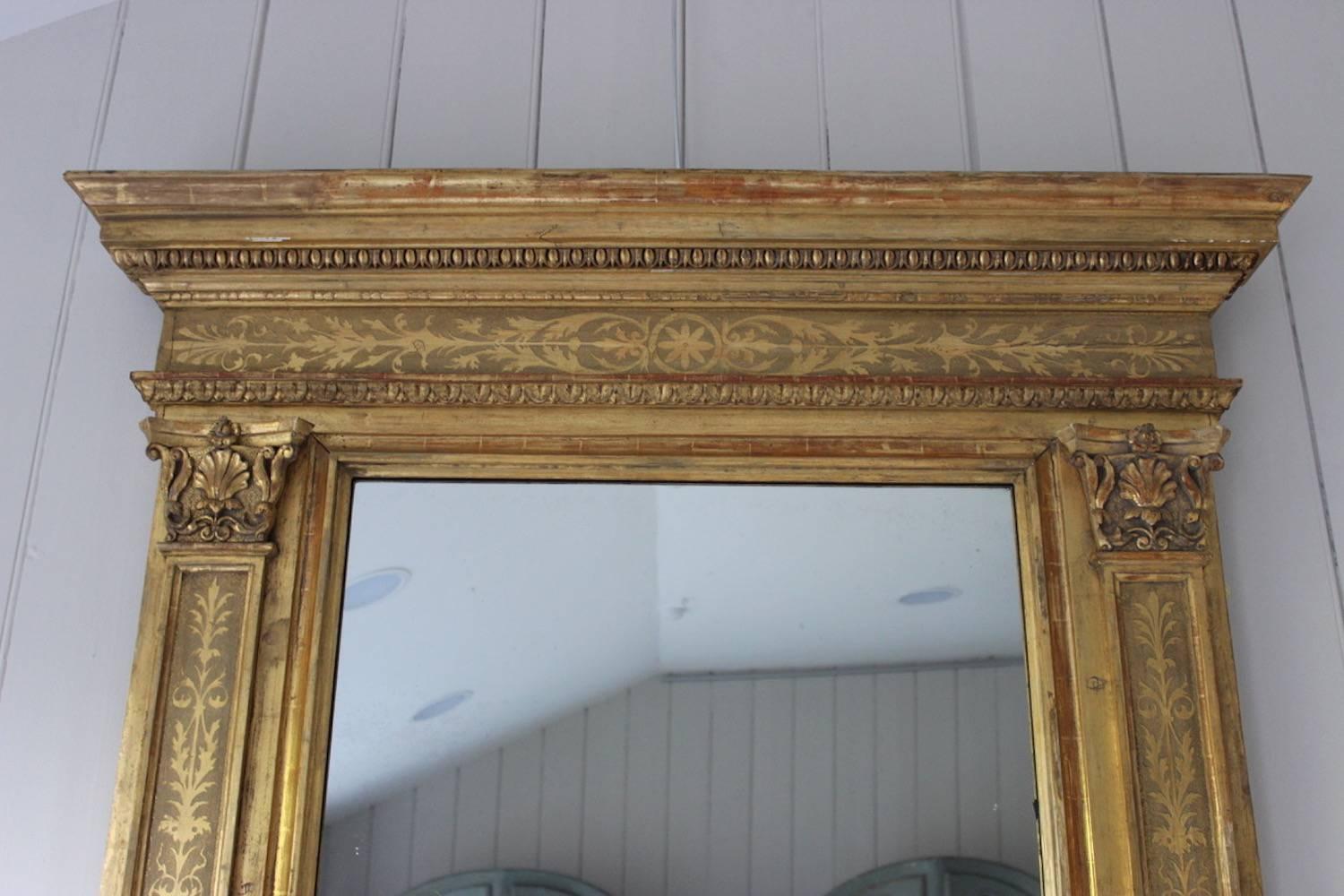 European 19th Century Italian Giltwood Mirror