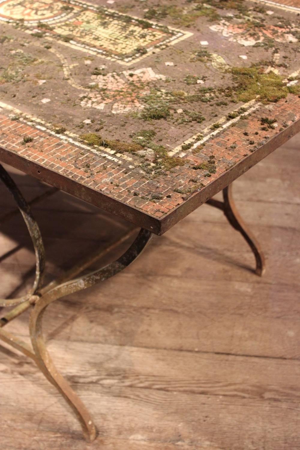 Painted 19th Century French Iron Garden Table