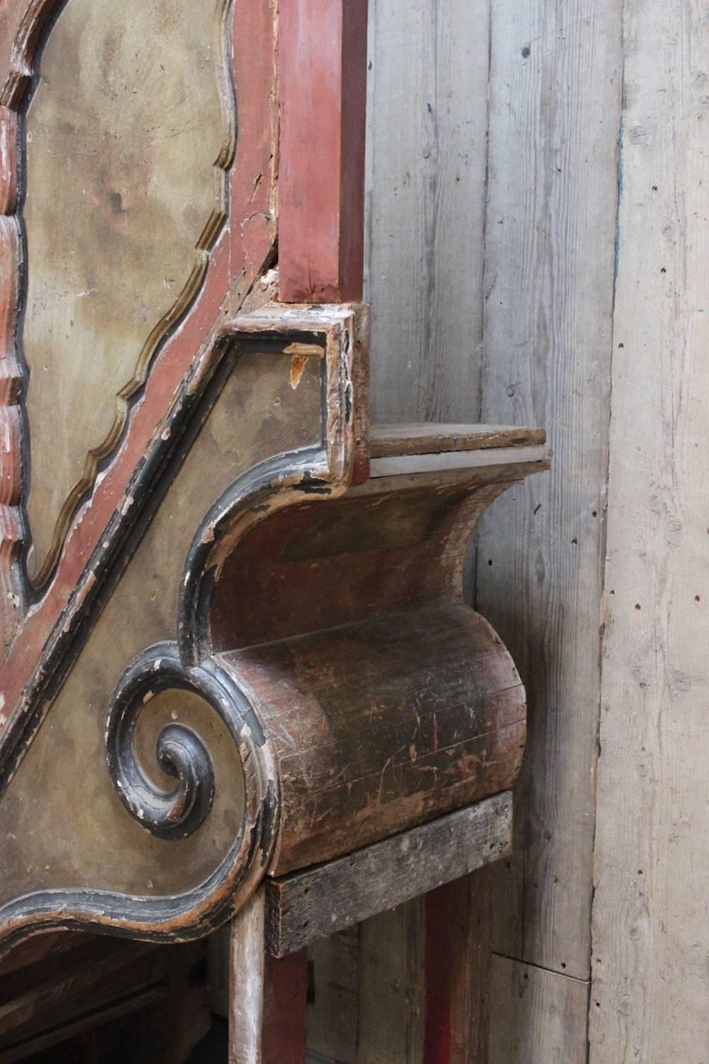 Hand-Painted 18th Century Italian Painted Staircase