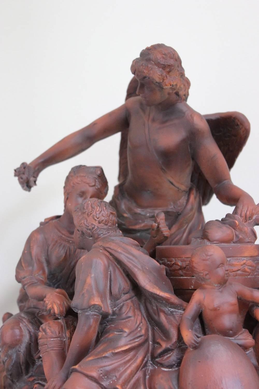 Late 19th Century Goldscheider Terracotta Group In Excellent Condition For Sale In Gloucestershire, GB