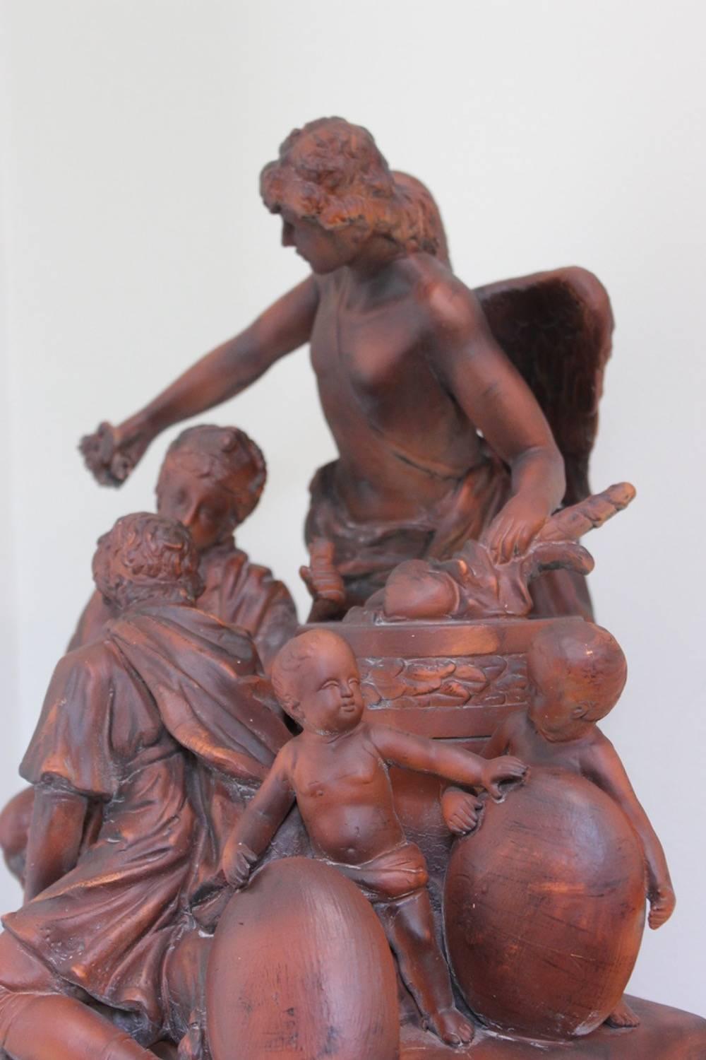 Late 19th Century Goldscheider Terracotta Group For Sale 1