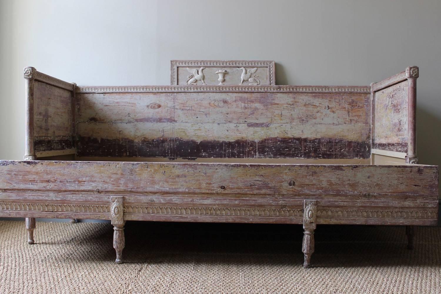 Painted Swedish Late 18th Century Gustavian Settee