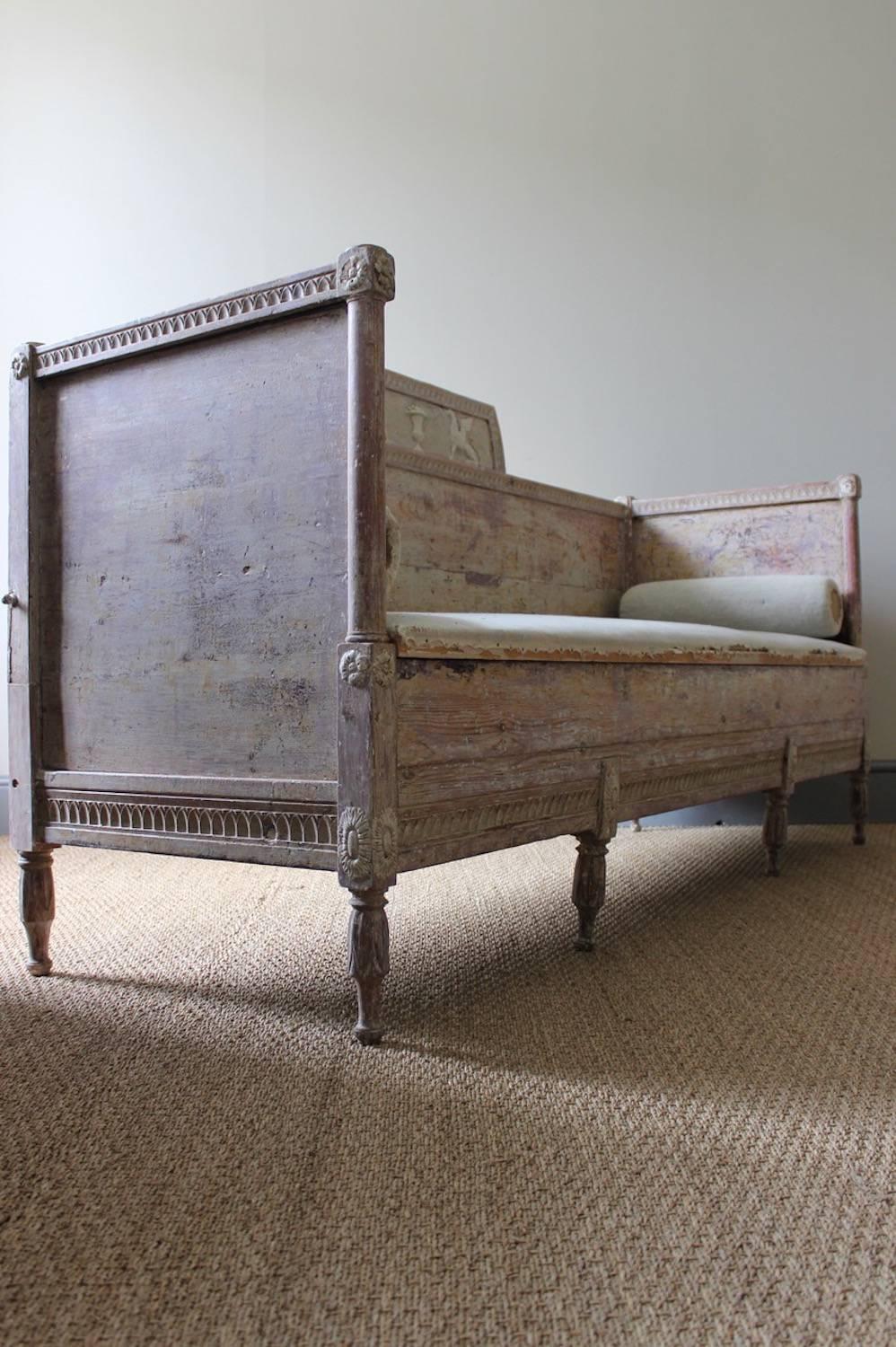 Upholstery Swedish Late 18th Century Gustavian Settee