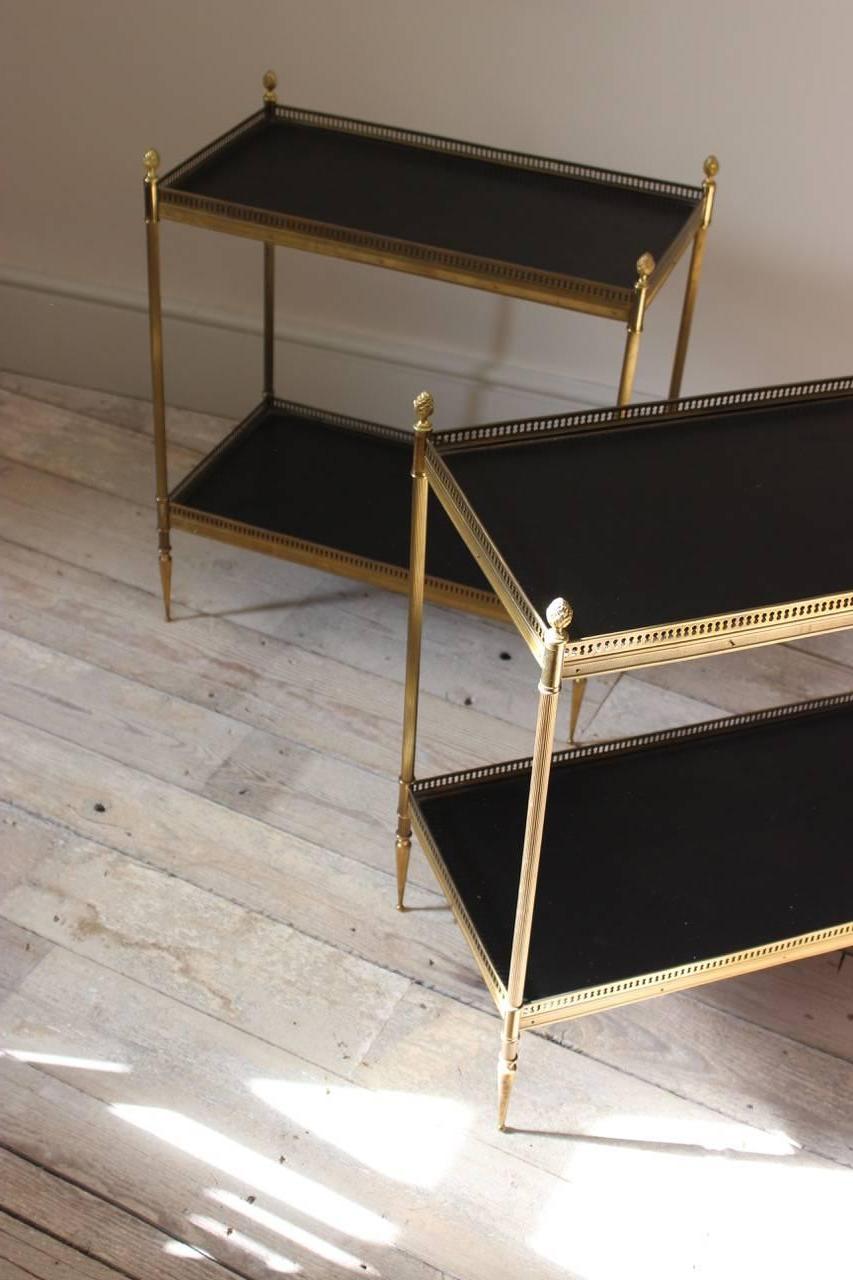 Brass Good Pair of 1950s Sofa Tables