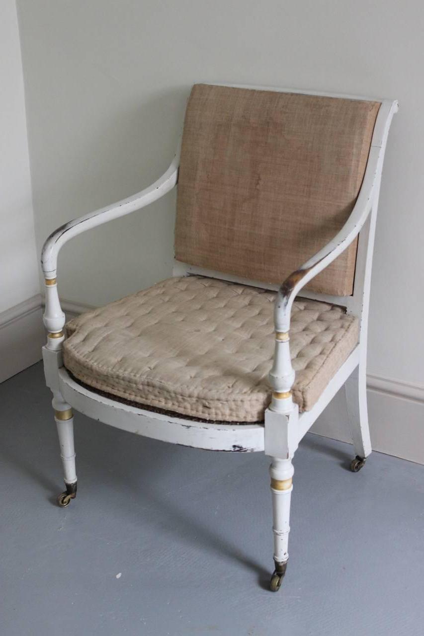 English Good Early 19th Century Regency Painted Armchair