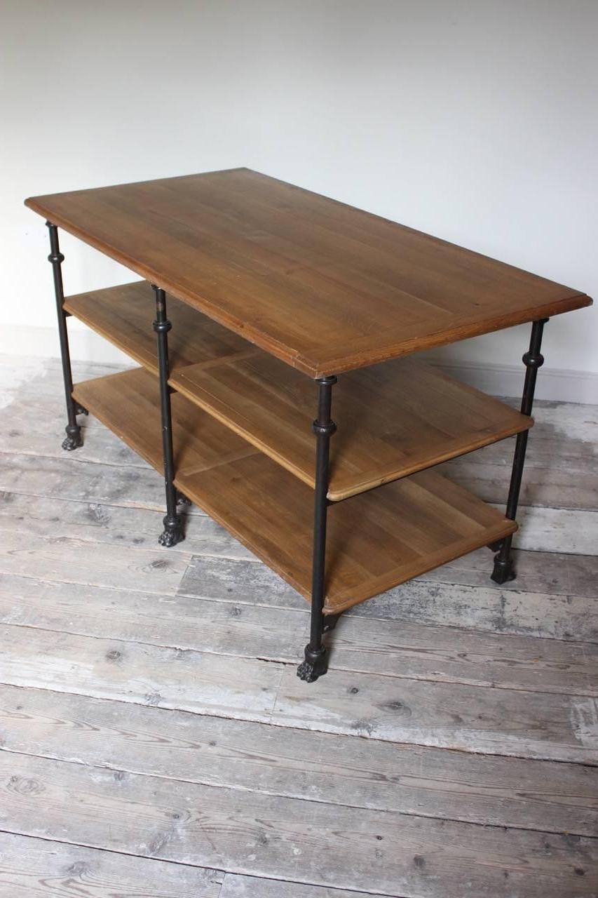 French Iron and Oak Display Table, circa 1930s In Excellent Condition In Gloucestershire, GB