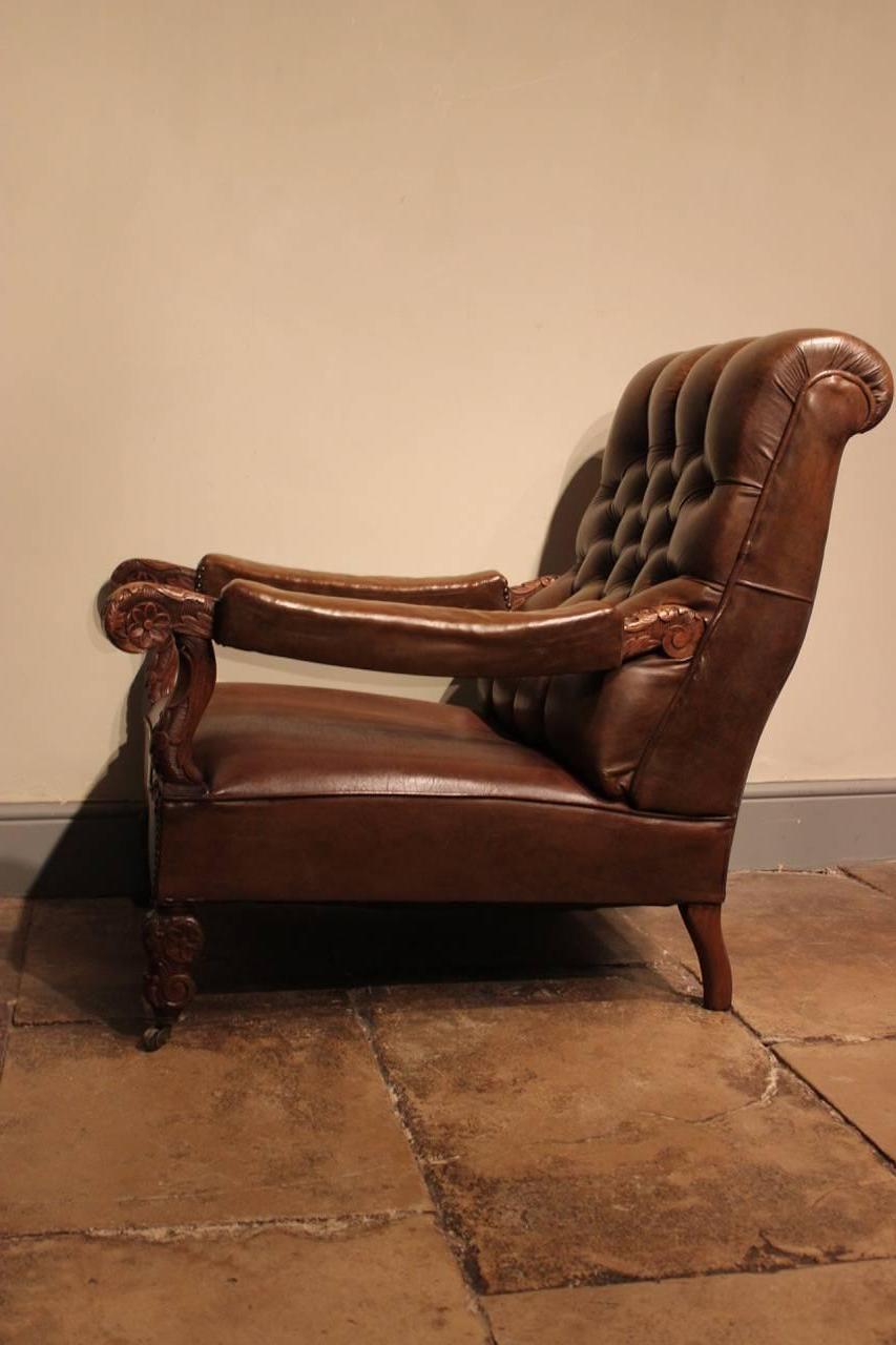 Pair of 19th Century Leather Armchairs 2