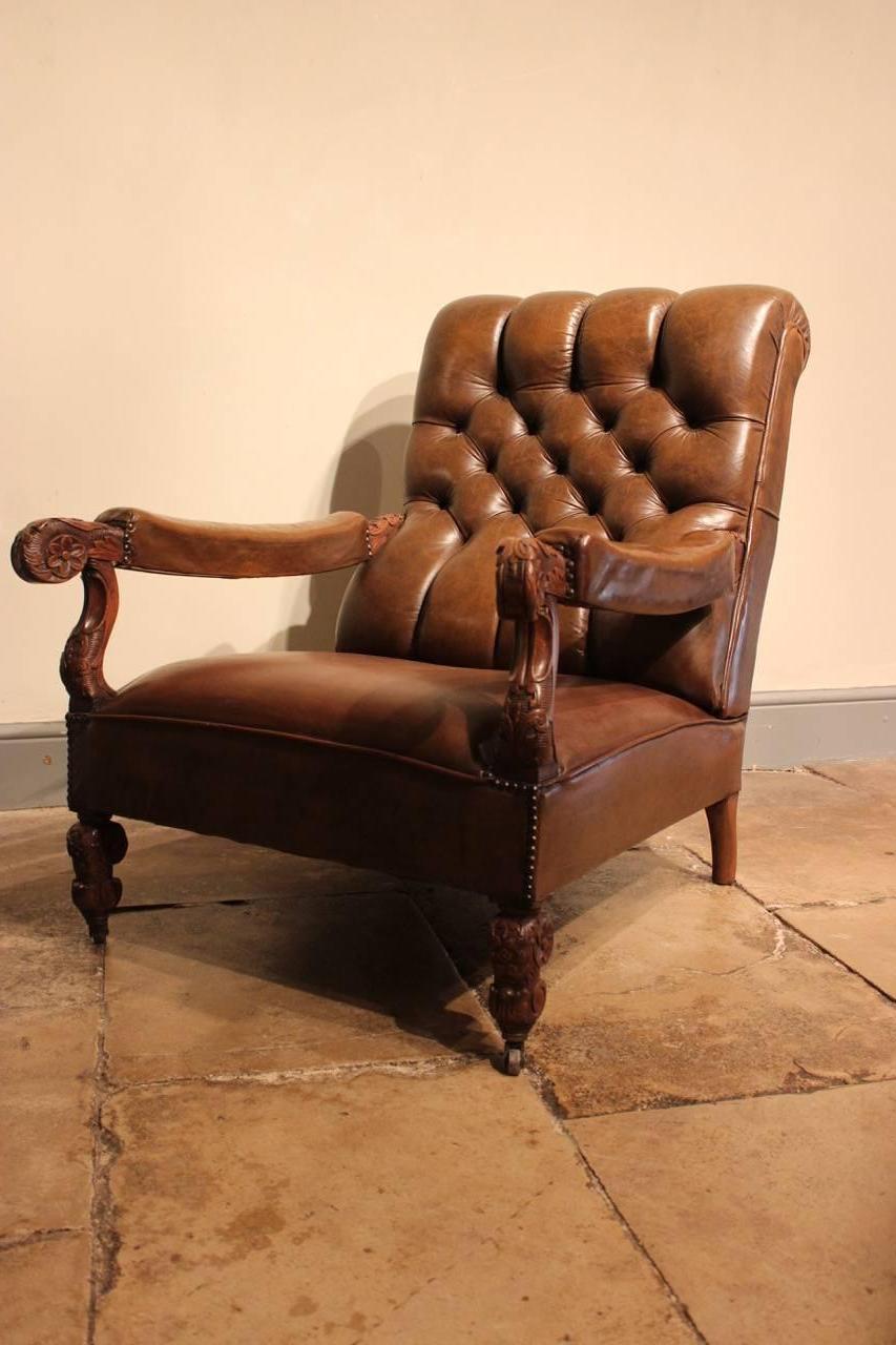 Pair of 19th Century Leather Armchairs 3