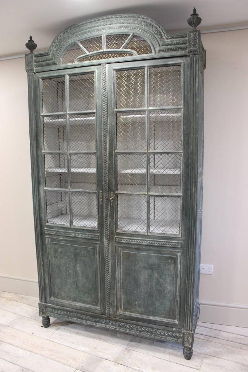 Wood French Louis XVI Revival Painted Bookcase