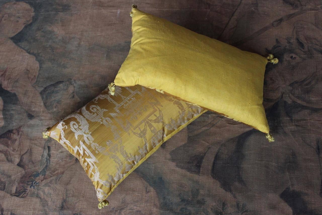 Fine 19th Century French Silk Damask Cushions 2