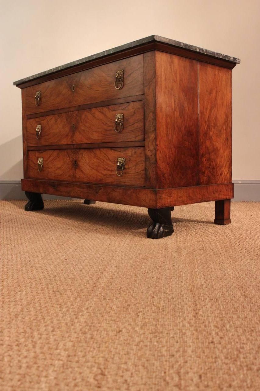 Early 19th Century French Empire Walnut Commode 2