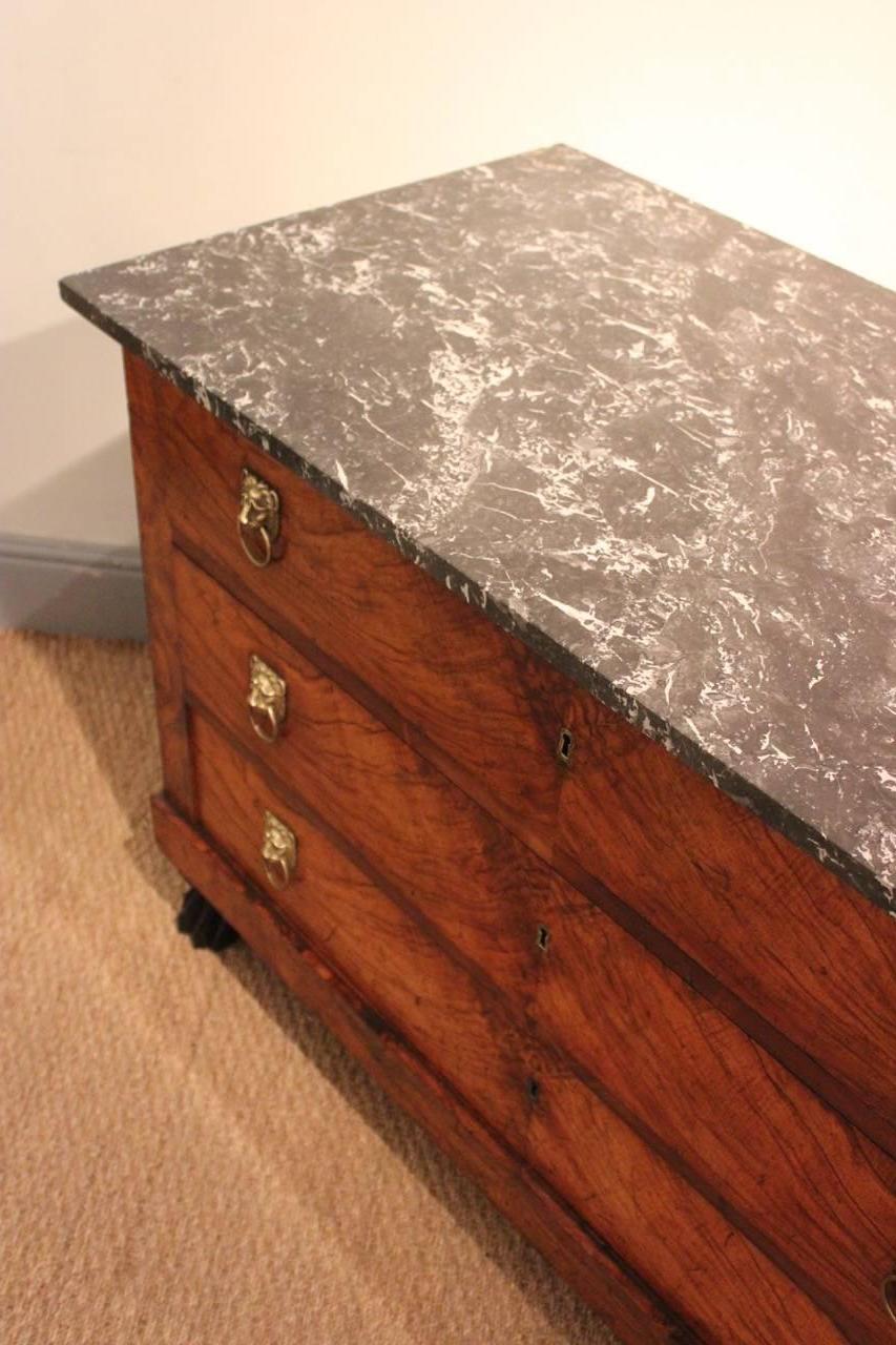Early 19th Century French Empire Walnut Commode 3