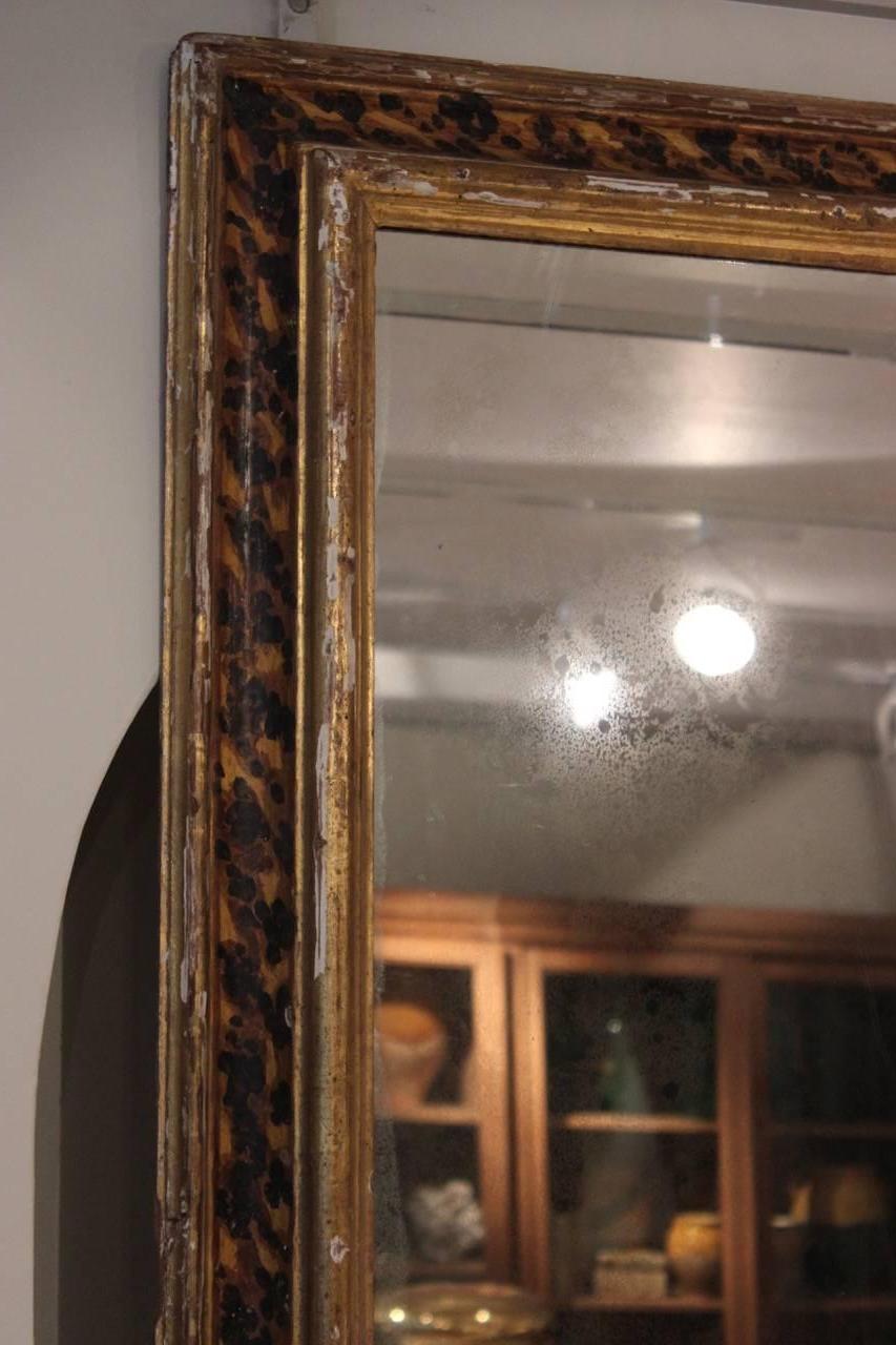 Mirror Very Large 18th Century Faux Tortoiseshell Frame