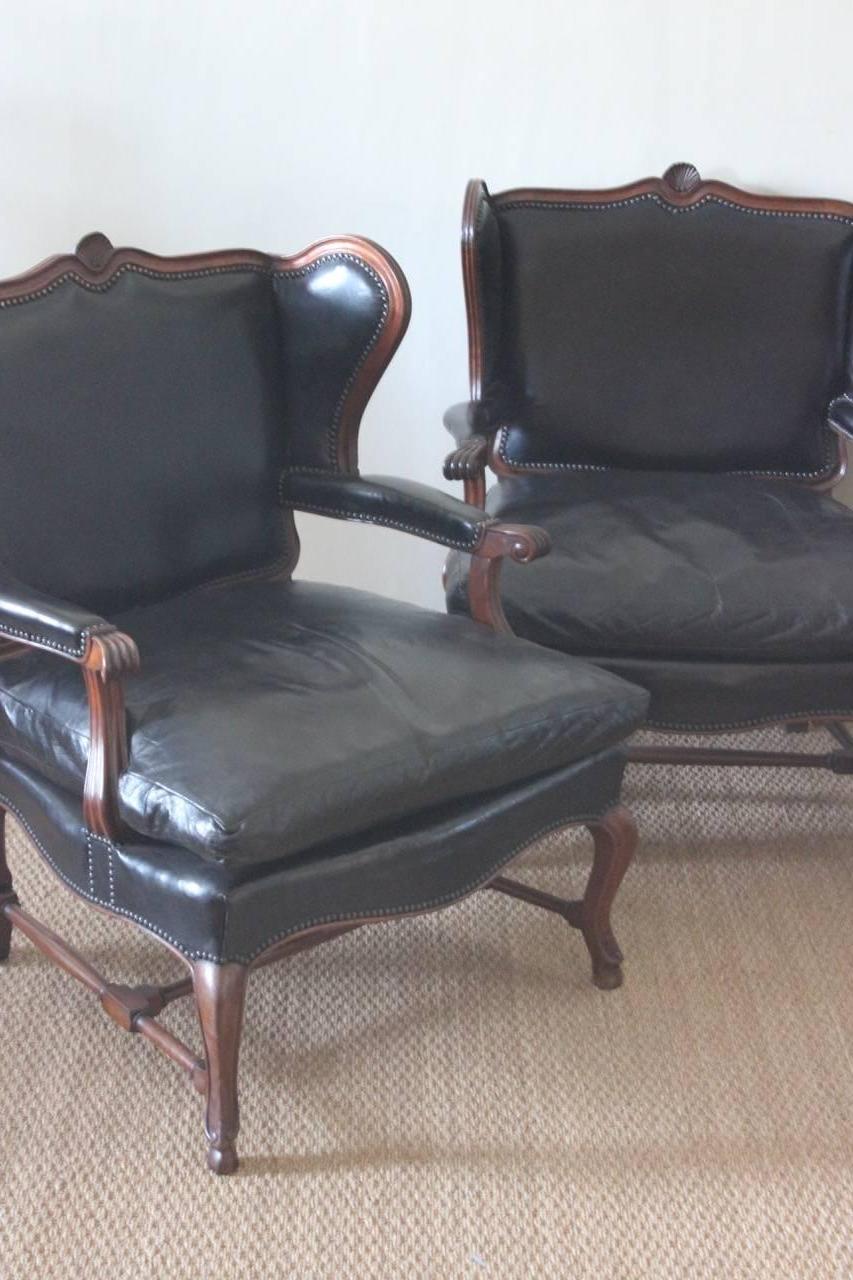 Comfortable Pair of 1930s French Library Armchairs 4