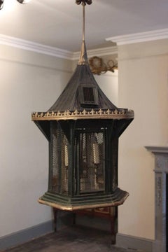 Antique French 'Birdcage' Ceiling Lantern
