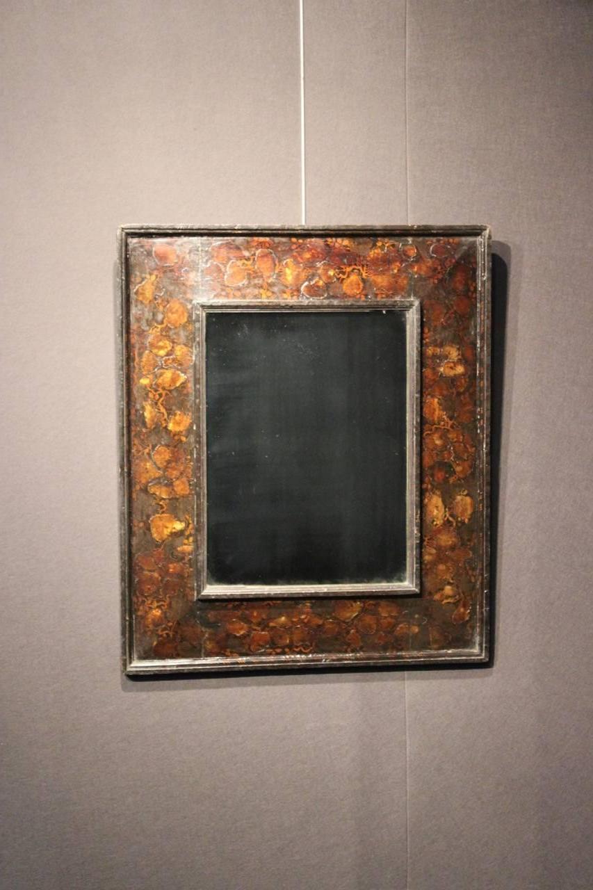 Baroque Unusual 18th Century Dutch Japanned Mirror