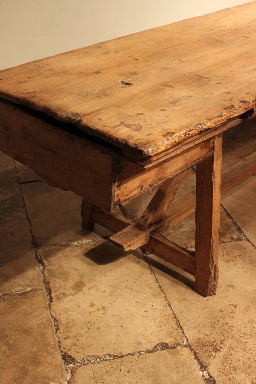 Untouched and Rare 18th Century Spanish Pine Table 1