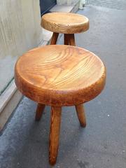 Charlotte Perriand Genuine Rare Ash Tree Higher Tripod Bench