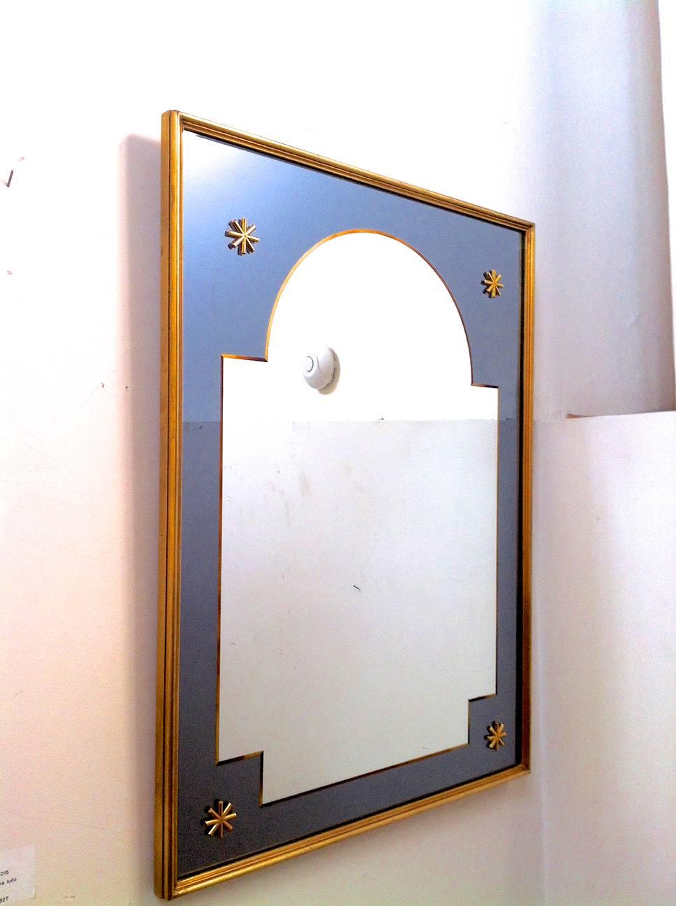 Mid-20th Century Very Refined 1940s Neoclassic Mirror by Andre Arbus  For Sale