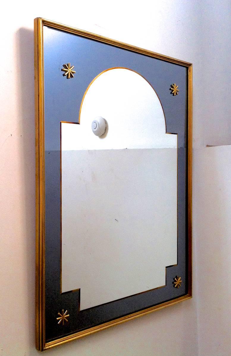 Very refined 1940s neoclassic mirror by Andre Arbus 