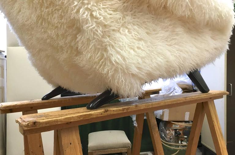 Illum Wikkelso Spectacular Hammer Lounge Chair Covered in Natural