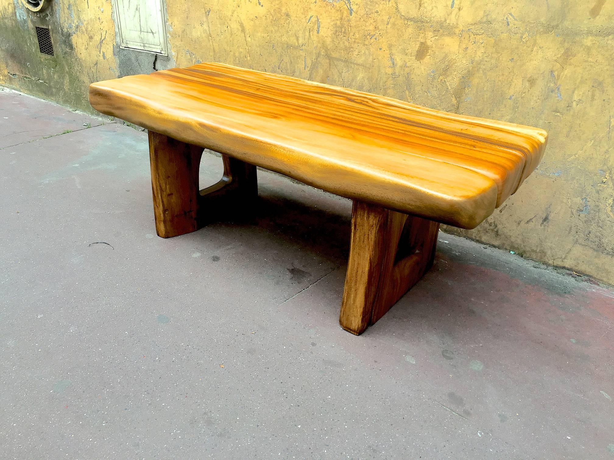 Mid-Century Modern Superb Sturdy Organic Coffee Table in the Style of Alexandre Noll For Sale