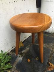 Charlotte Perriand Rarest Early Genuine Documented High Tripod Ash Tree Stool