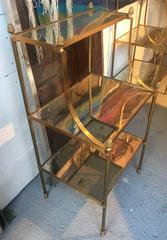 Maison Jansen Chicest Neoclassic Pair of Bronze Three Tiers Side Tables