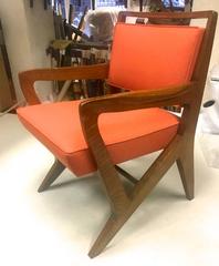 Maison Raphael Rarest Set of Four Armchairs, Fully Restored and Newly Covered