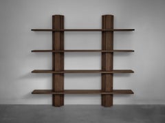 Wooden Shelving, Brut Bibliothèque, Solid Light Brown Oak, Mokko by Aad Bos