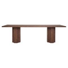 Walnut Dining Table, Monumental, Solid American Walnut, Brut by Mokko