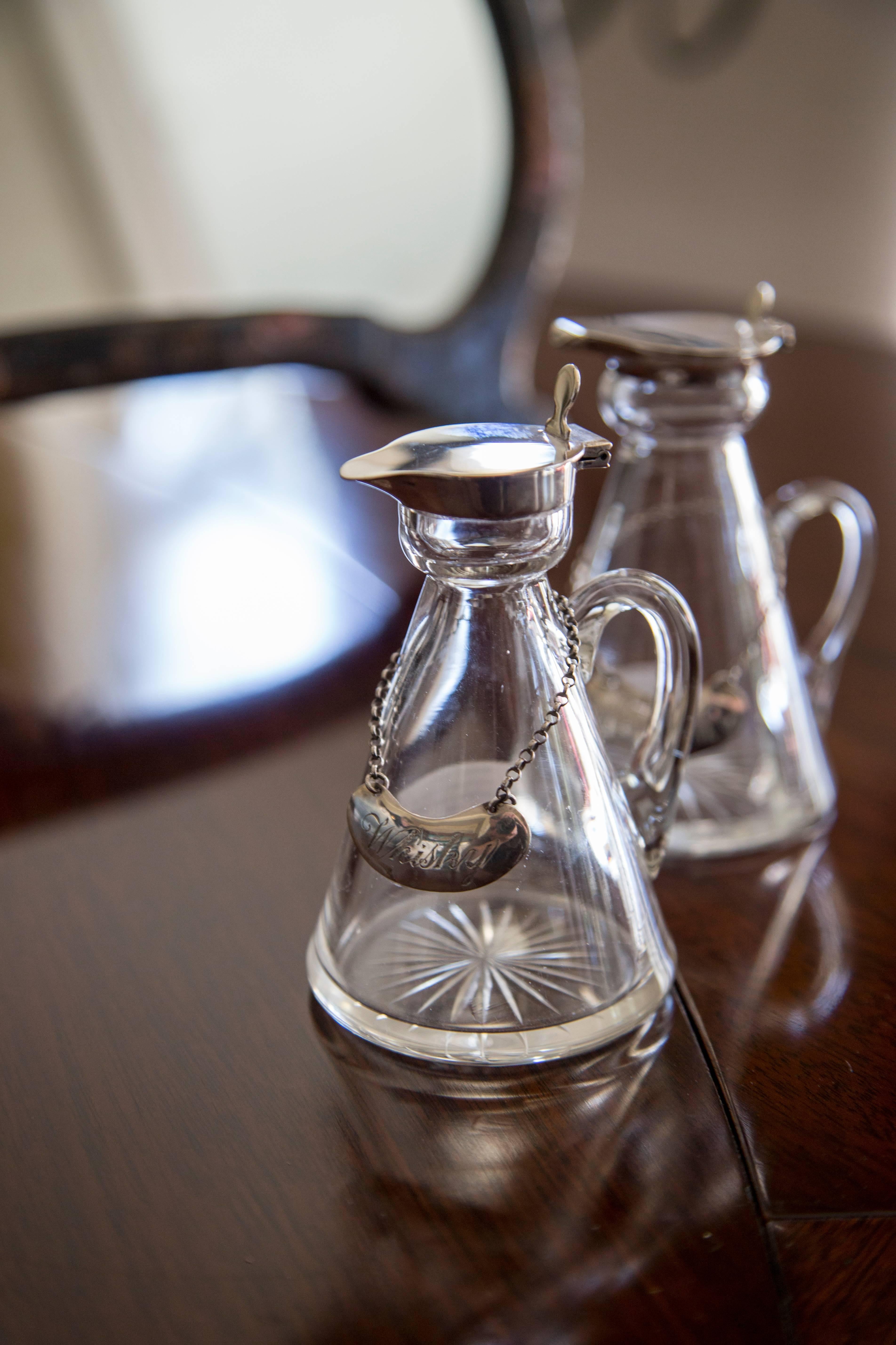 English Six Whiskey Tots from London Silver Vaults For Sale