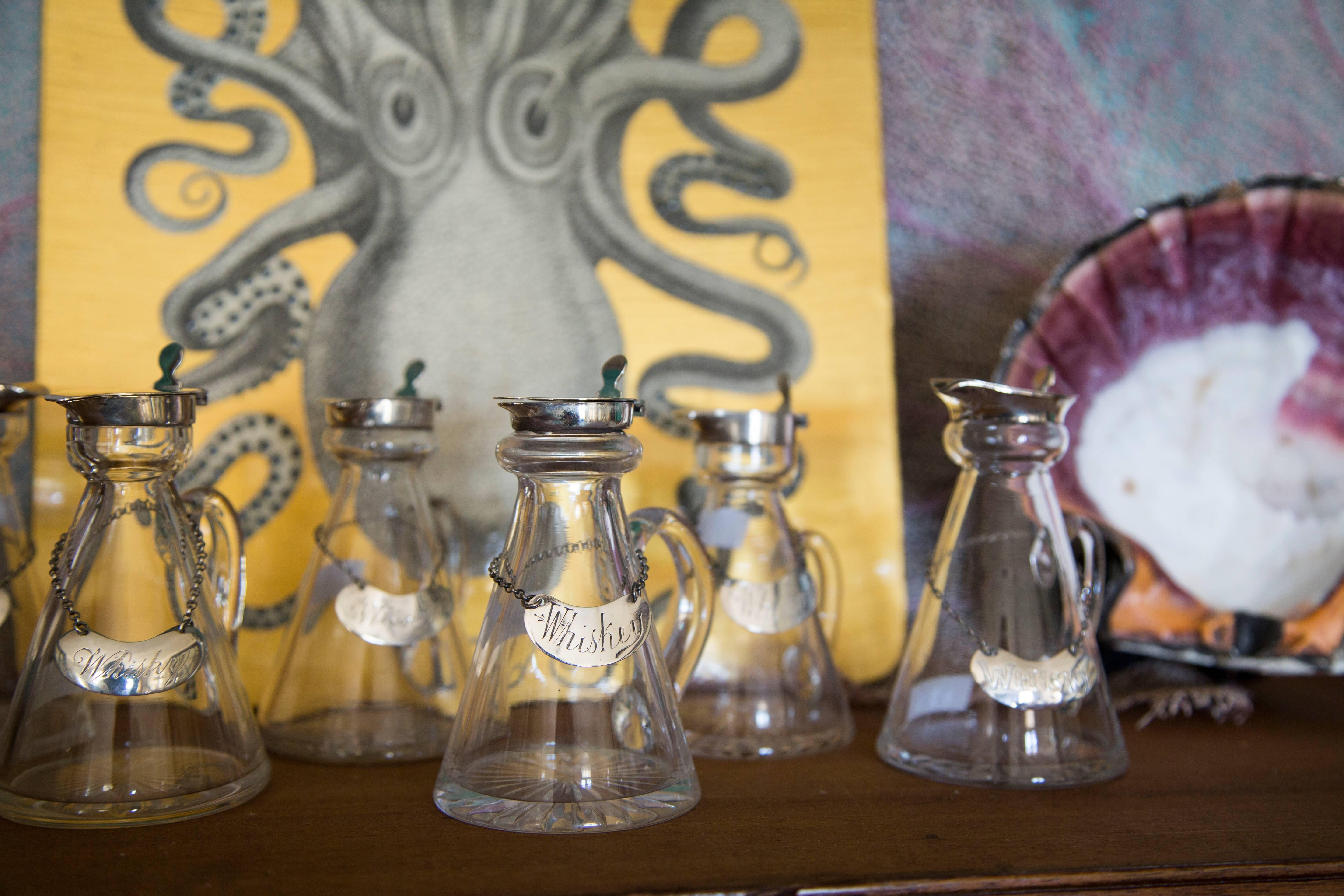 Sterling Silver Six Whiskey Tots from London Silver Vaults For Sale