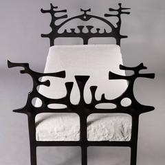 Lettino surrealista in bronzo degli anni '70 di Victor Roman