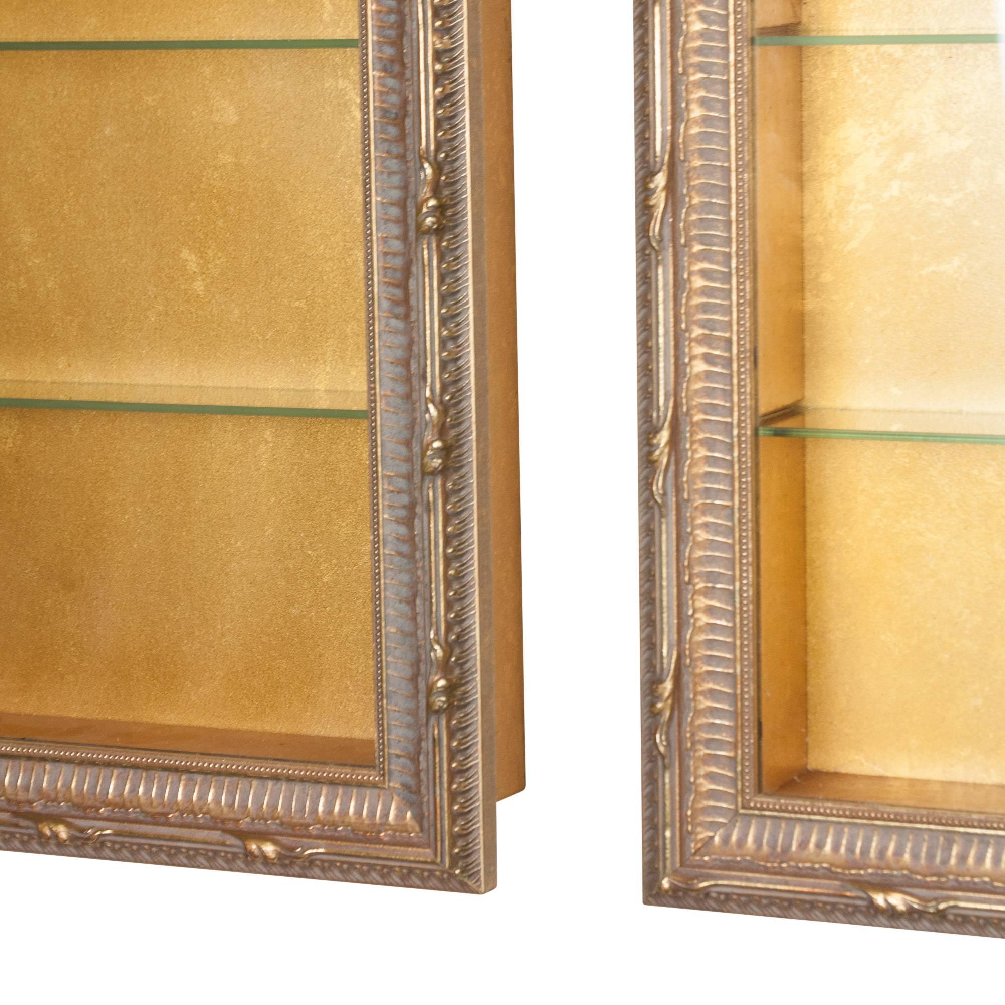 Wall-Mounted Giltwood Vitrines, Pair 4