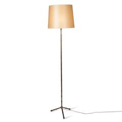 Jacques Adnet Steel and Brass Floor Lamp, circa 1950 10