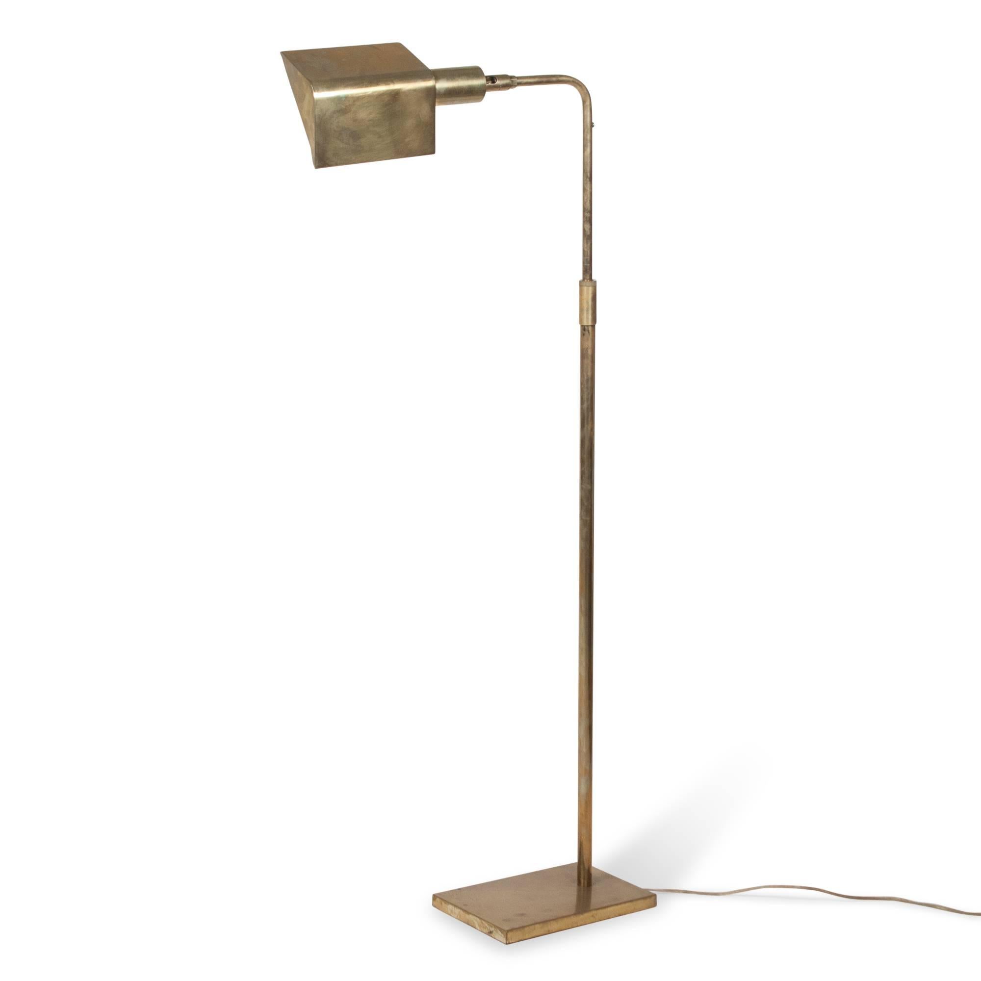 Modern Koch and Lowy Adjustable Brass Reading Lamp