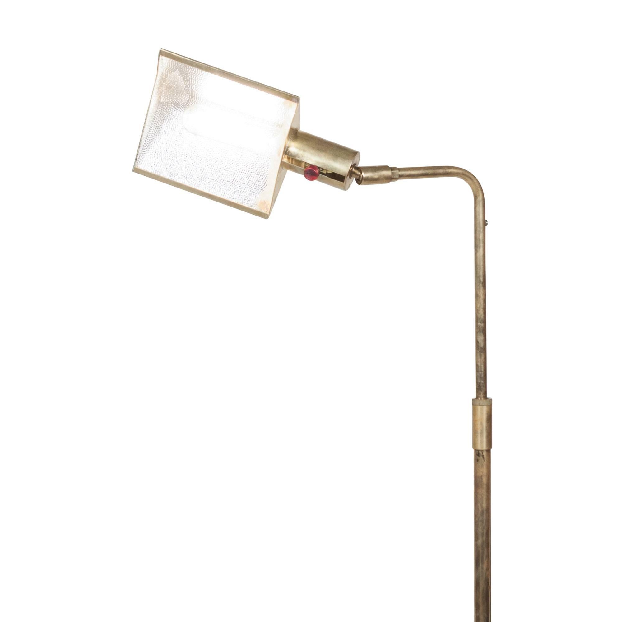American Koch and Lowy Adjustable Brass Reading Lamp