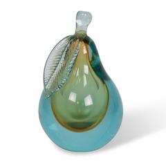 Blue and Green Murano Glass Pear