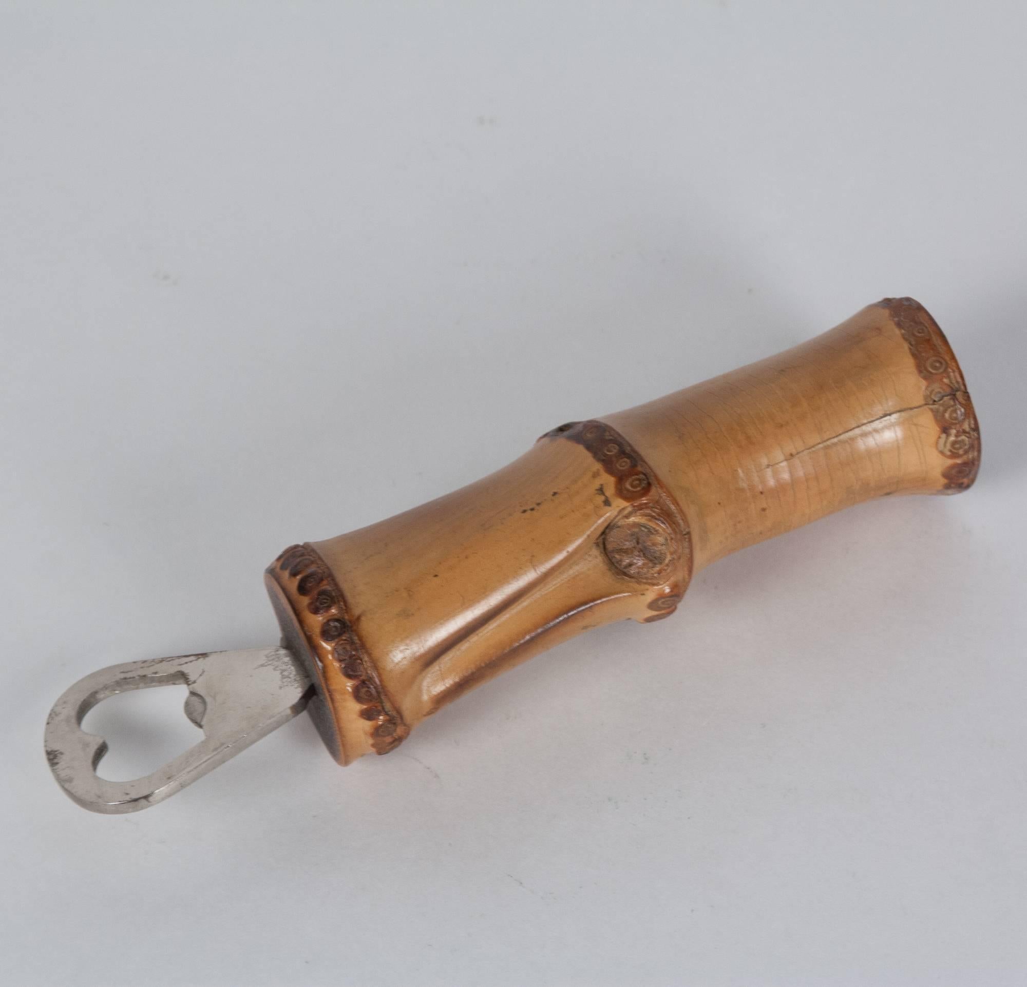Mid-20th Century Bamboo Bottle Opener by Carl Auböck