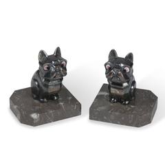 Bulldog Bookends, French, 1930s