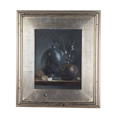 Oil on Board, Two Pots with Lake Stones by Julie Baker Albright Oil on Board, Two Pots with Lake Stones by Julie Baker Albright