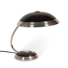1950s German Chrome Desk Lamp by Helo