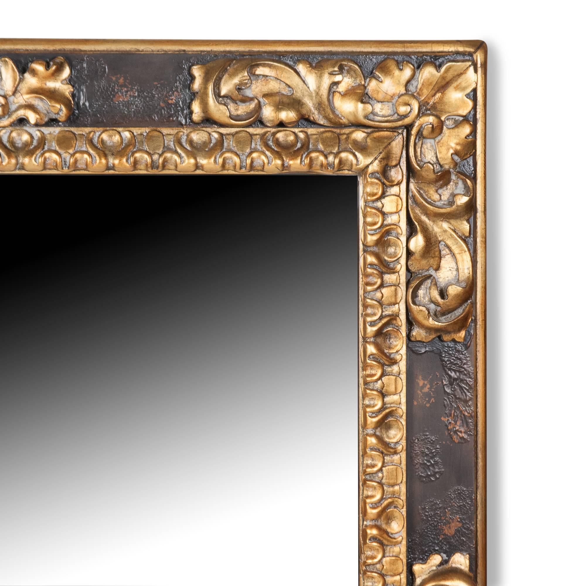 Baroque Carved Gilded Frame Mirror For Sale